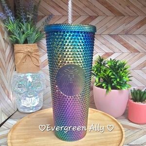 Rare Starbucks Oil Slick PVD Metallic China 2020 Release Overseas 💙💜